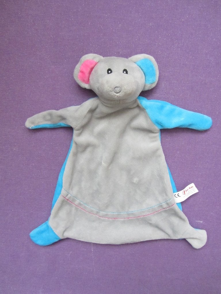 TOI-TOYS Knuffeldoekje MUIS MET KORTE ARMEN **Nieuw**, Muis, Overige merken, Overige karakters, Blauw