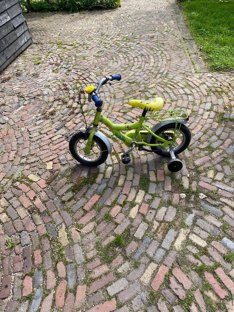 Kinderfiets met zijwieltjes, Fietsen en Brommers, Ophalen, Gebruikt, Minder dan 16 inch, Zijwieltjes