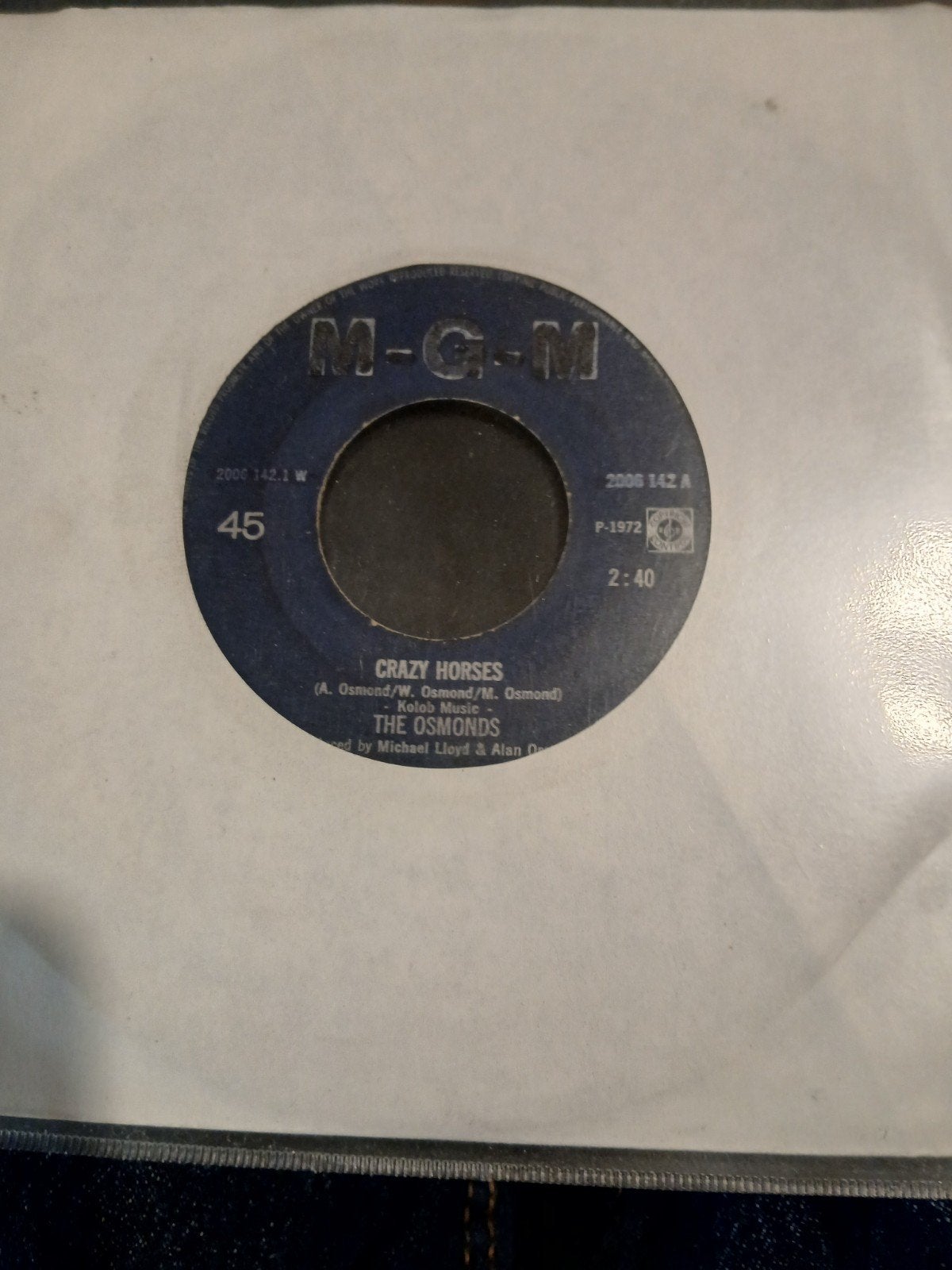 The Osmonds - Crazy Horses (1972), Cd's en Dvd's, Vinyl Singles, Gebruikt, Pop, EP, 7 inch, Ophalen of Verzenden
