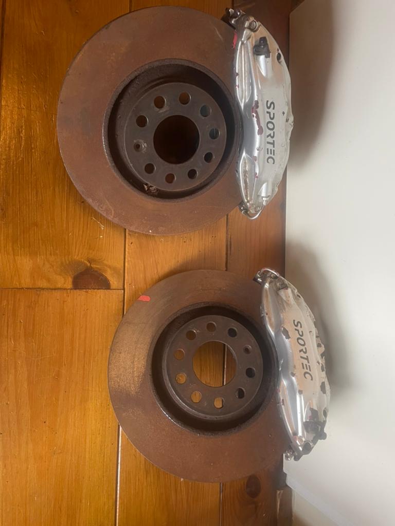Te koop aangeboden Brembo Sportec remklauwen en schijven, Auto-onderdelen, Remmen en Aandrijving, Ophalen, Gebruikt