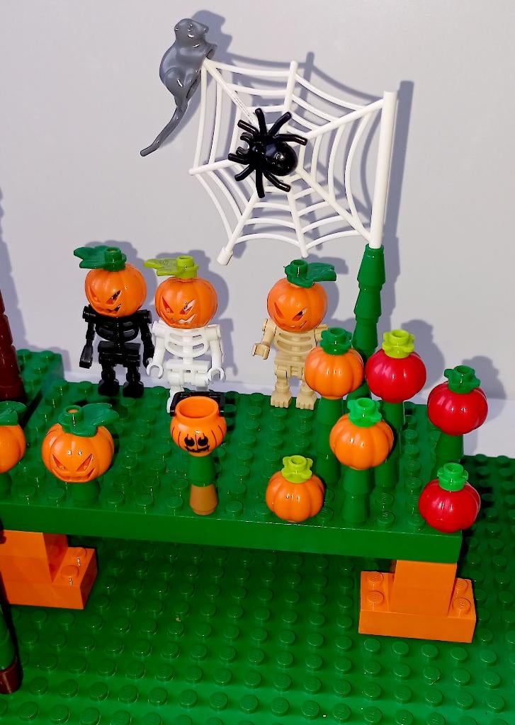 LEGO pompoen Halloween skelet zwarte kat enz enz, Ophalen of Verzenden, Zo goed als nieuw, Losse stenen, Lego