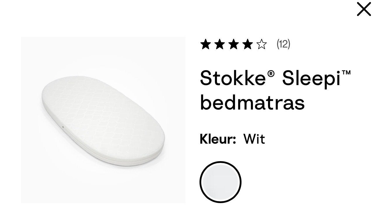 Stokke Sleepi bedmatras, Ophalen, 190 cm of minder, Zo goed als nieuw, Matras