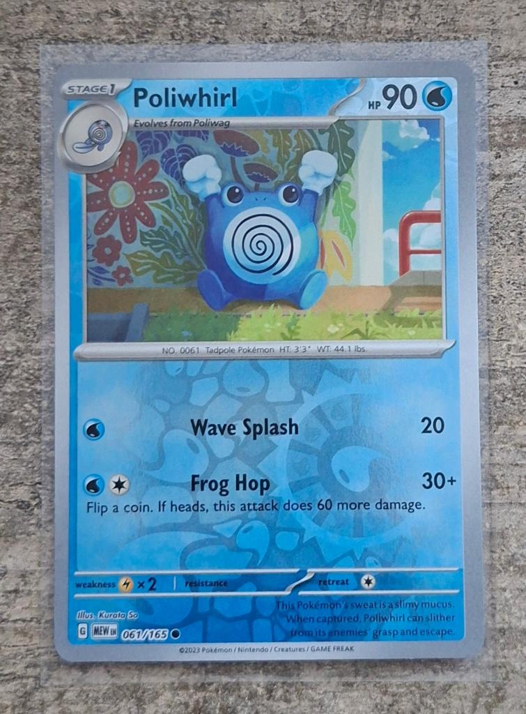 Poliwhirl 061/165 Reverse - Pokémon 151, Verzenden, Zo goed als nieuw, Losse kaart