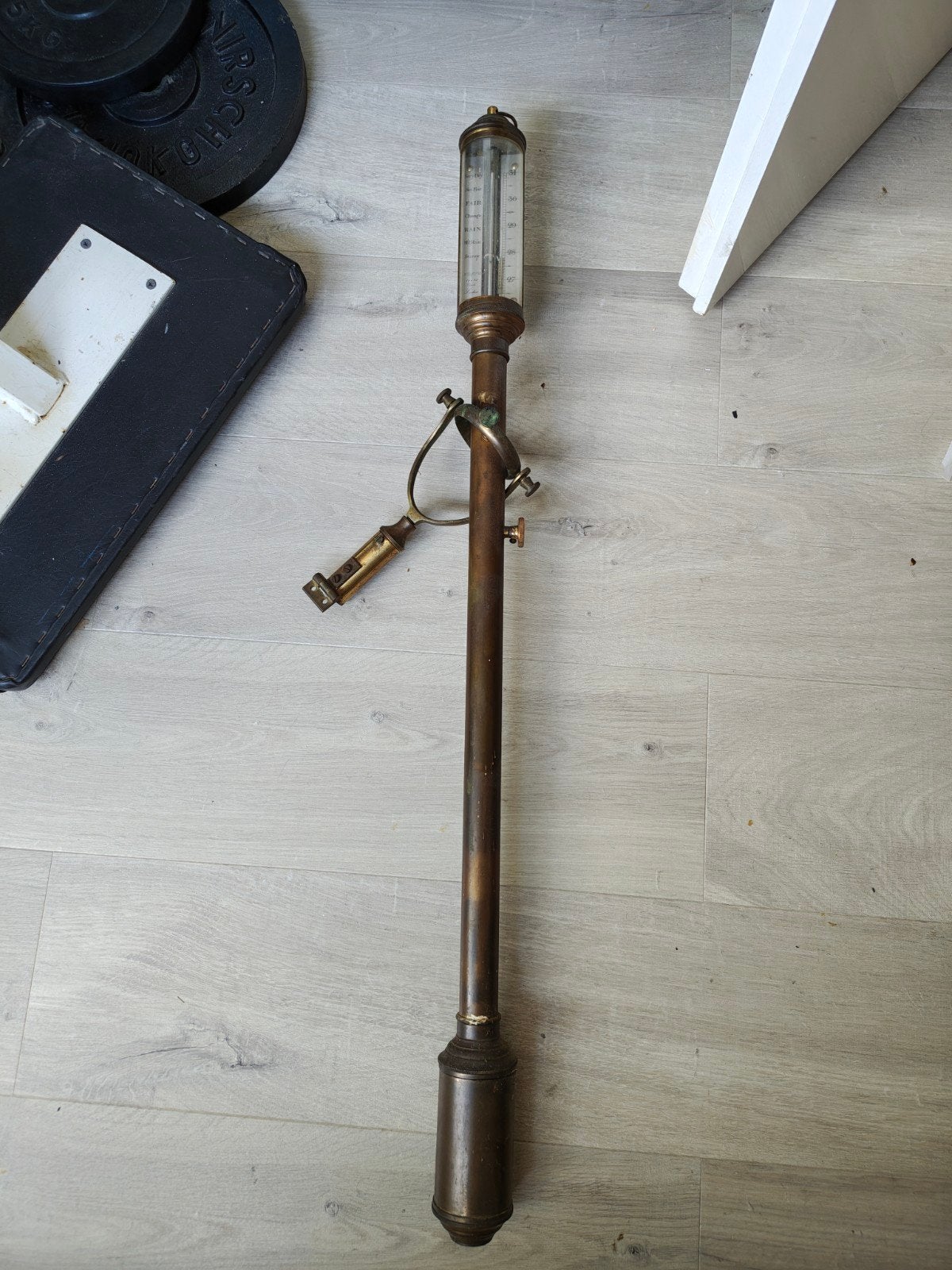 antieke scheepsbarometer messing, Ophalen