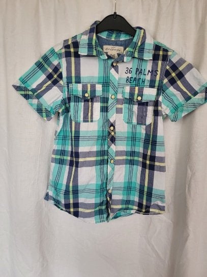Leuk geruit katoenen overhemd mt 128 merk H&M, Kinderen en Baby's, Kinderkleding | Maat 128, ., Overhemd of Blouse, Ophalen of Verzenden
