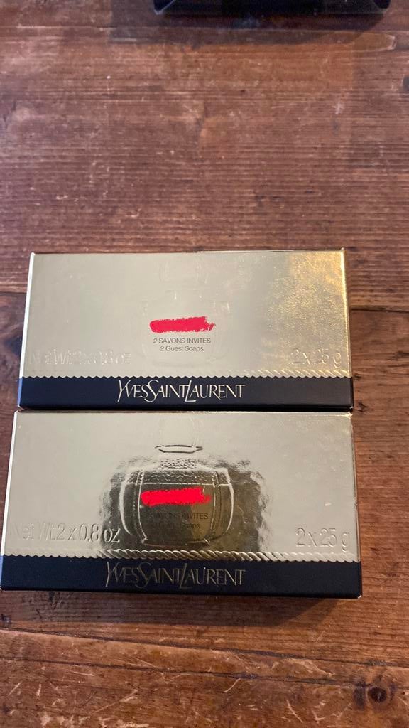 2 keer 2 gasten zeepjes van Yves saint laurent, Ophalen of Verzenden, Nieuw, Bad & Douche