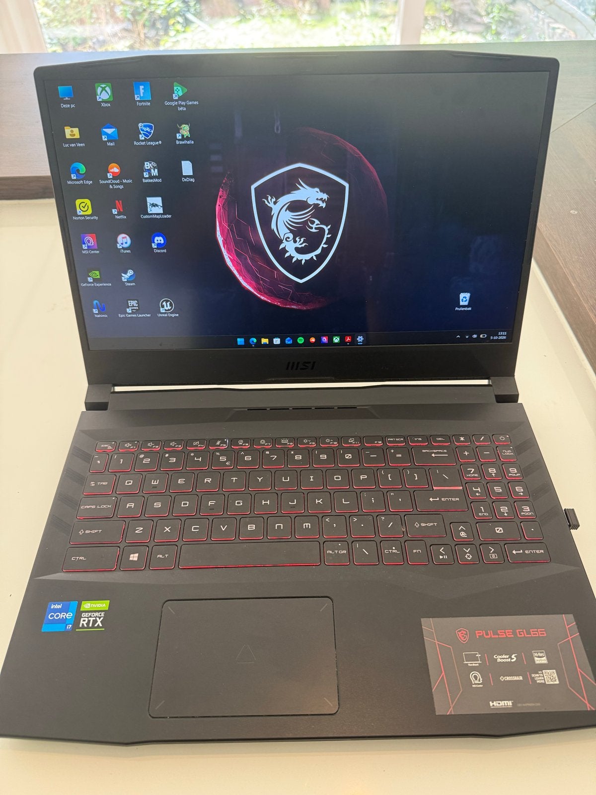 MSI Pulse GL66 Gaming Laptop - i7-11800H, RTX 3060, 16GB RAM, Met videokaart, 2 tot 3 Ghz, Ophalen of Verzenden, Zo goed als nieuw