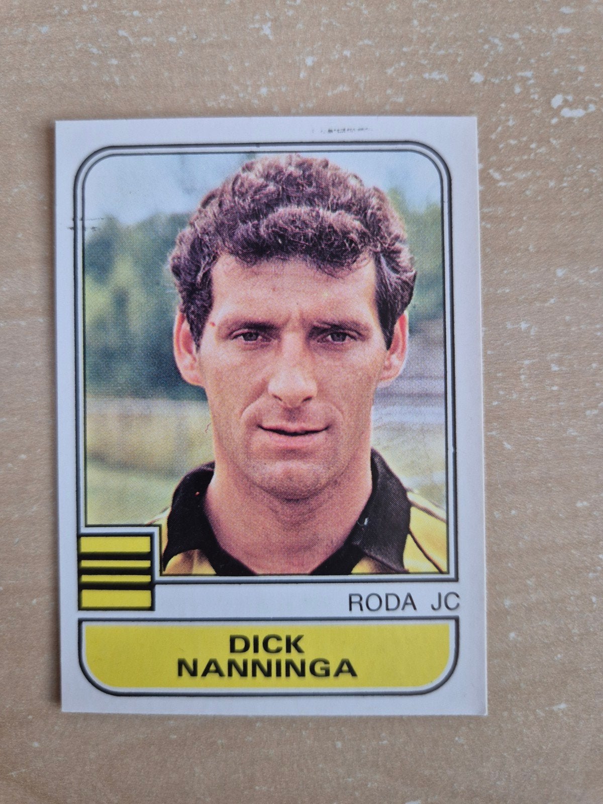 Panini Voetbal 82 Dick Nanninga Roda JC, Ophalen of Verzenden, Zo goed als nieuw, Roda JC, Poster, Plaatje of Sticker
