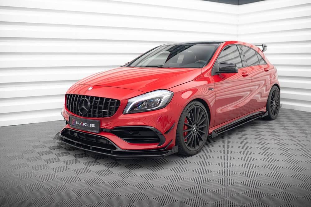 Race Voorlip sideskirt diffuser - A45 AMG Aero W176 13-15, Ophalen of Verzenden