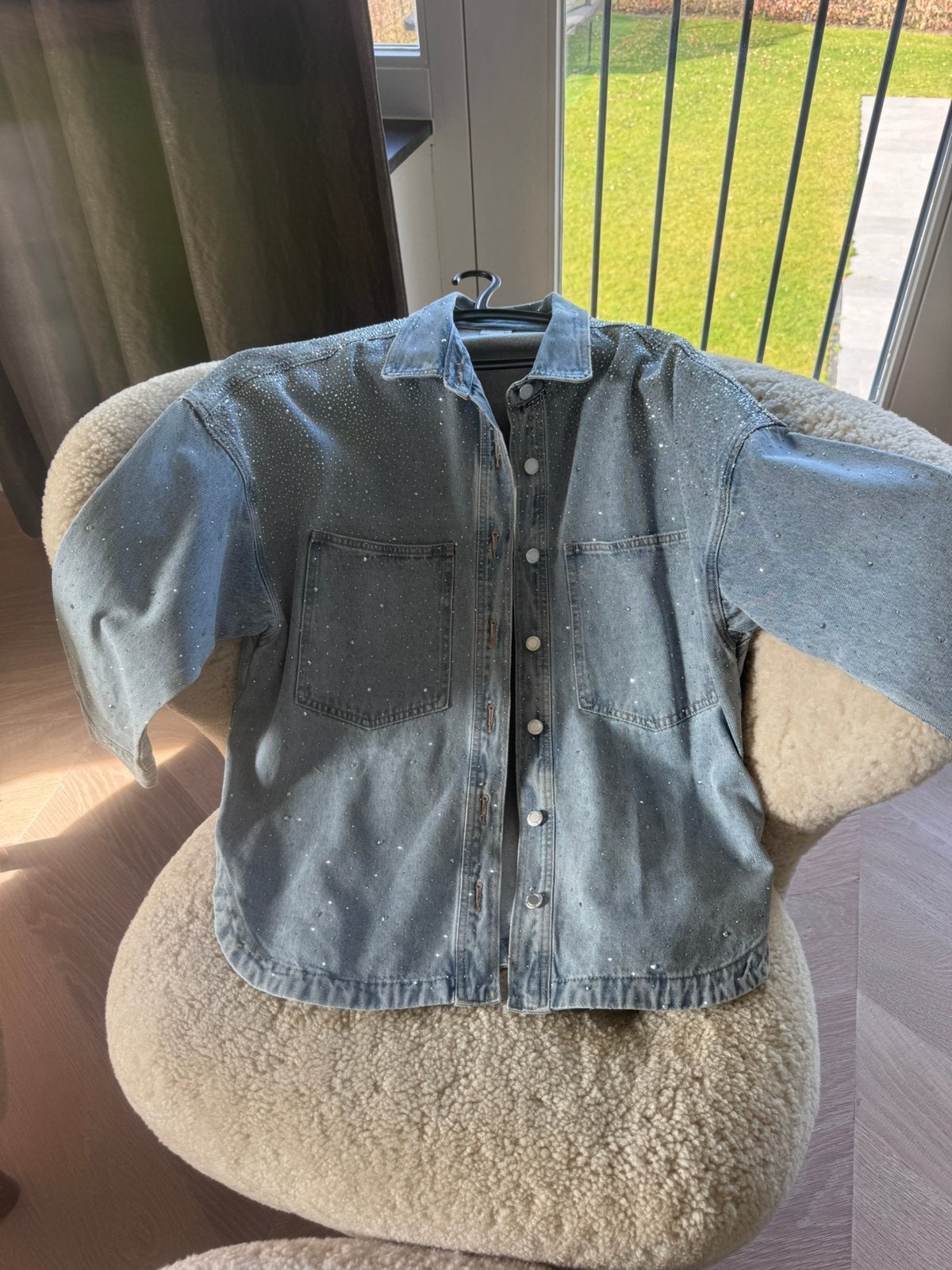 Laulia jeansblouse met steentjes maat 40, Verzenden, Nieuw, Maat 38/40 (M), Blauw