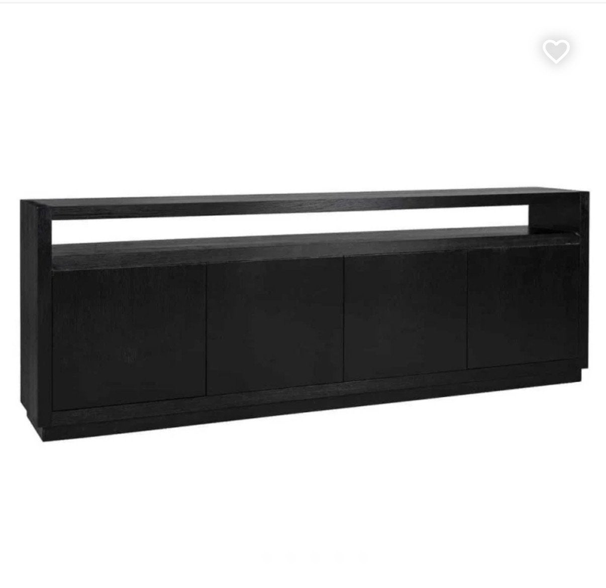 Richmond Oakura Dressoir Wandkast Zwart 4-laden, Ophalen, Zo goed als nieuw, Hout