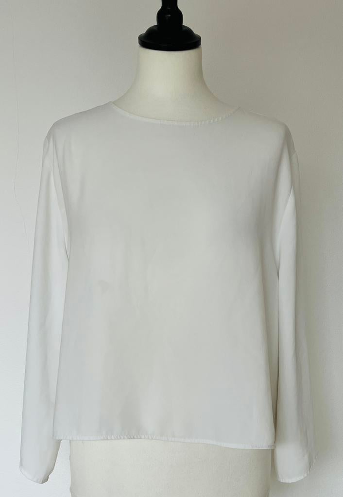 MNG witte top met lange mouwen maat L, Kleding | Dames, Wit, Maat 42/44 (L), Ophalen of Verzenden, Zo goed als nieuw