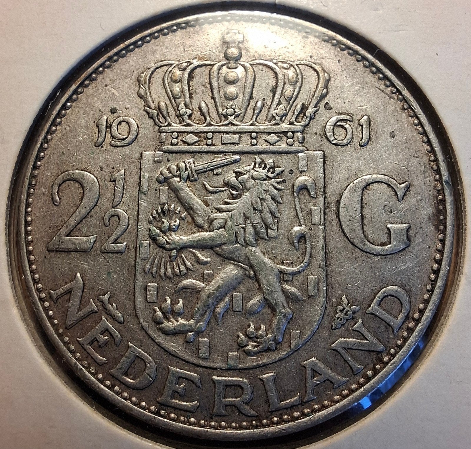 Rijksdaalder 1961, Koningin Juliana, Zilver, Ophalen of Verzenden, Losse munt