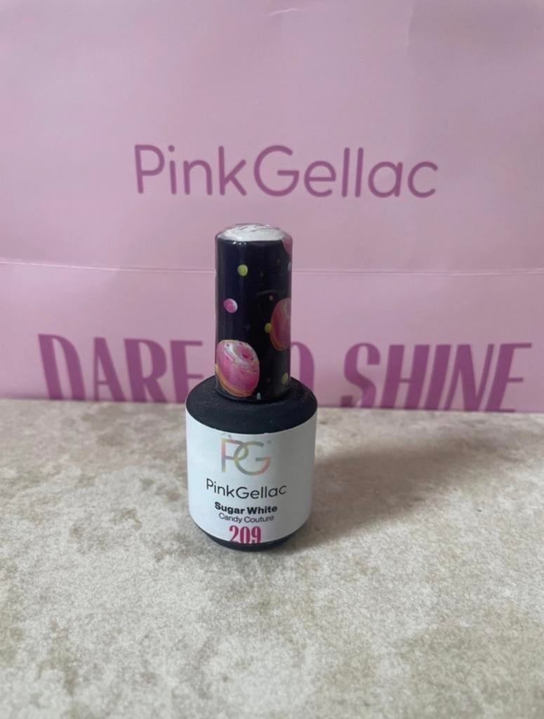 Pink Gellac 209 Sugar White Candy Couture Nieuw, Sieraden, Tassen en Uiterlijk, Uiterlijk | Cosmetica en Make-up, Nieuw, Make-up