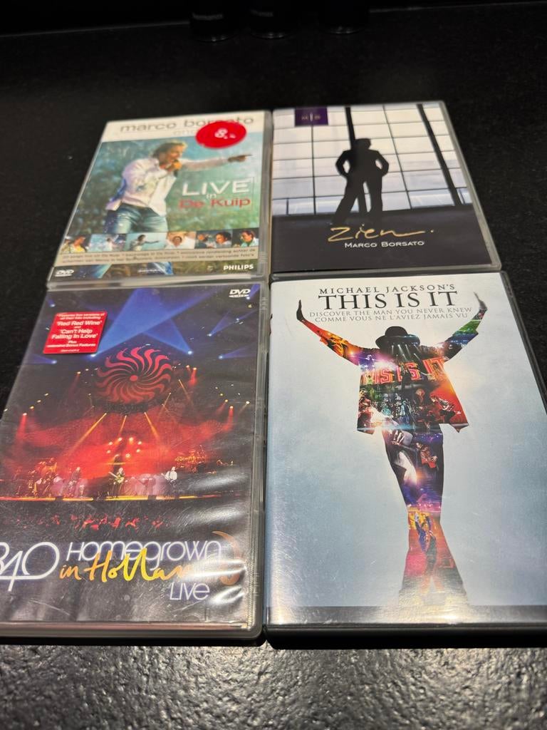 Muziek DVD's: Michael Jackson, UB40, Marco Borsato (4 stuks), Alle leeftijden, Ophalen of Verzenden, Gebruikt, Muziek en Concerten