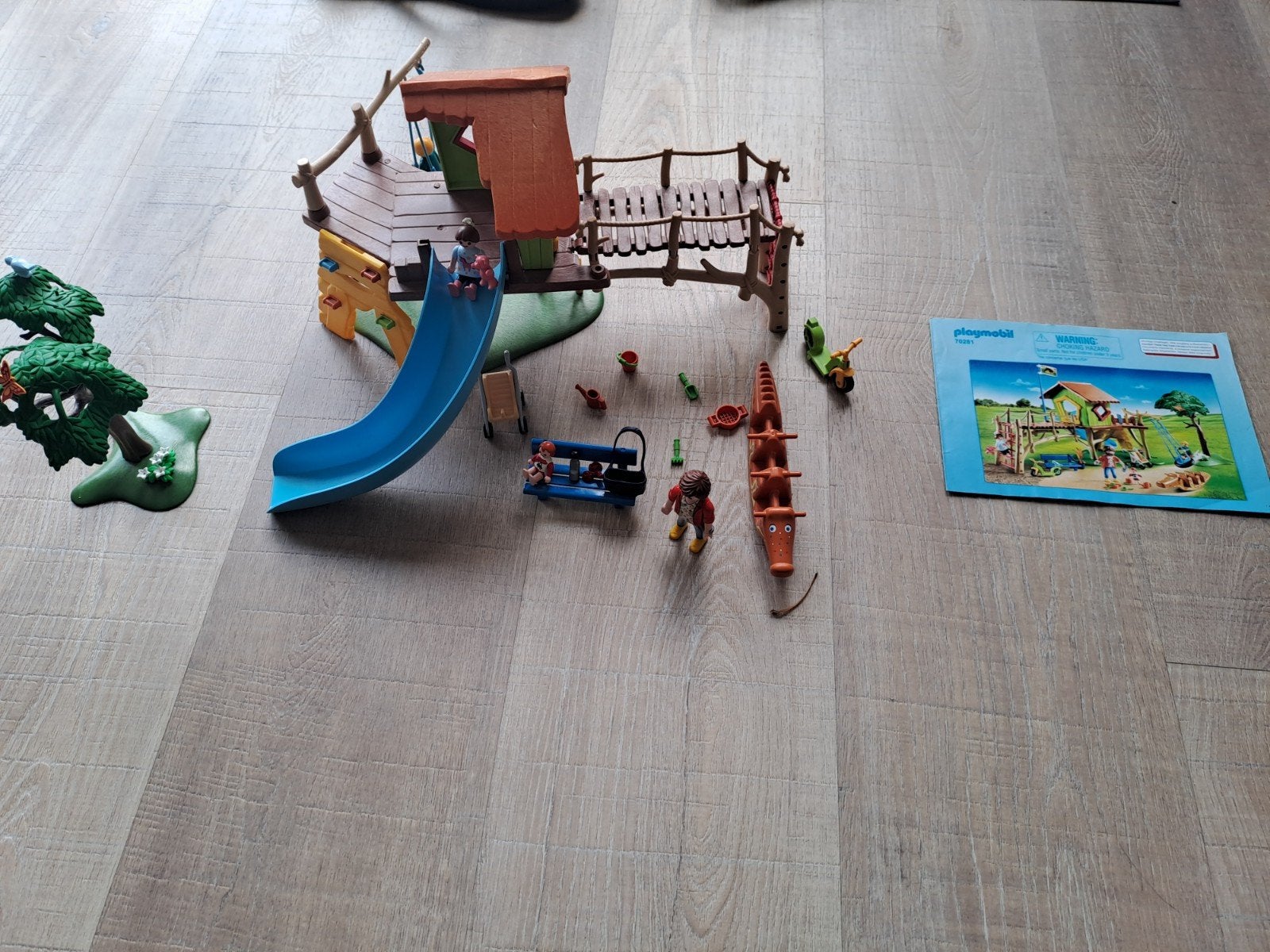 Playmobil 70281 Boomhut met schommel en glijbaan, Ophalen of Verzenden, Gebruikt