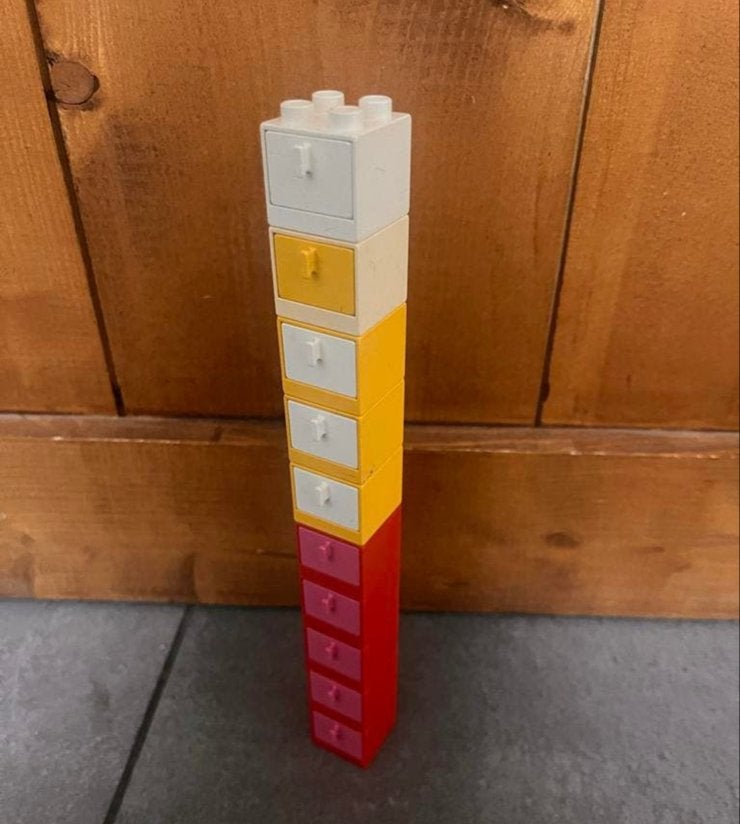 10 Duplo mini kastjes met lades - diverse kleuren, Ophalen of Verzenden, Gebruikt, Accessoire, Duplo