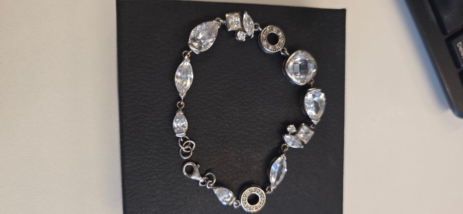 Swarovski christallen zilveren armband, Ophalen of Verzenden, Zilver, Zilver