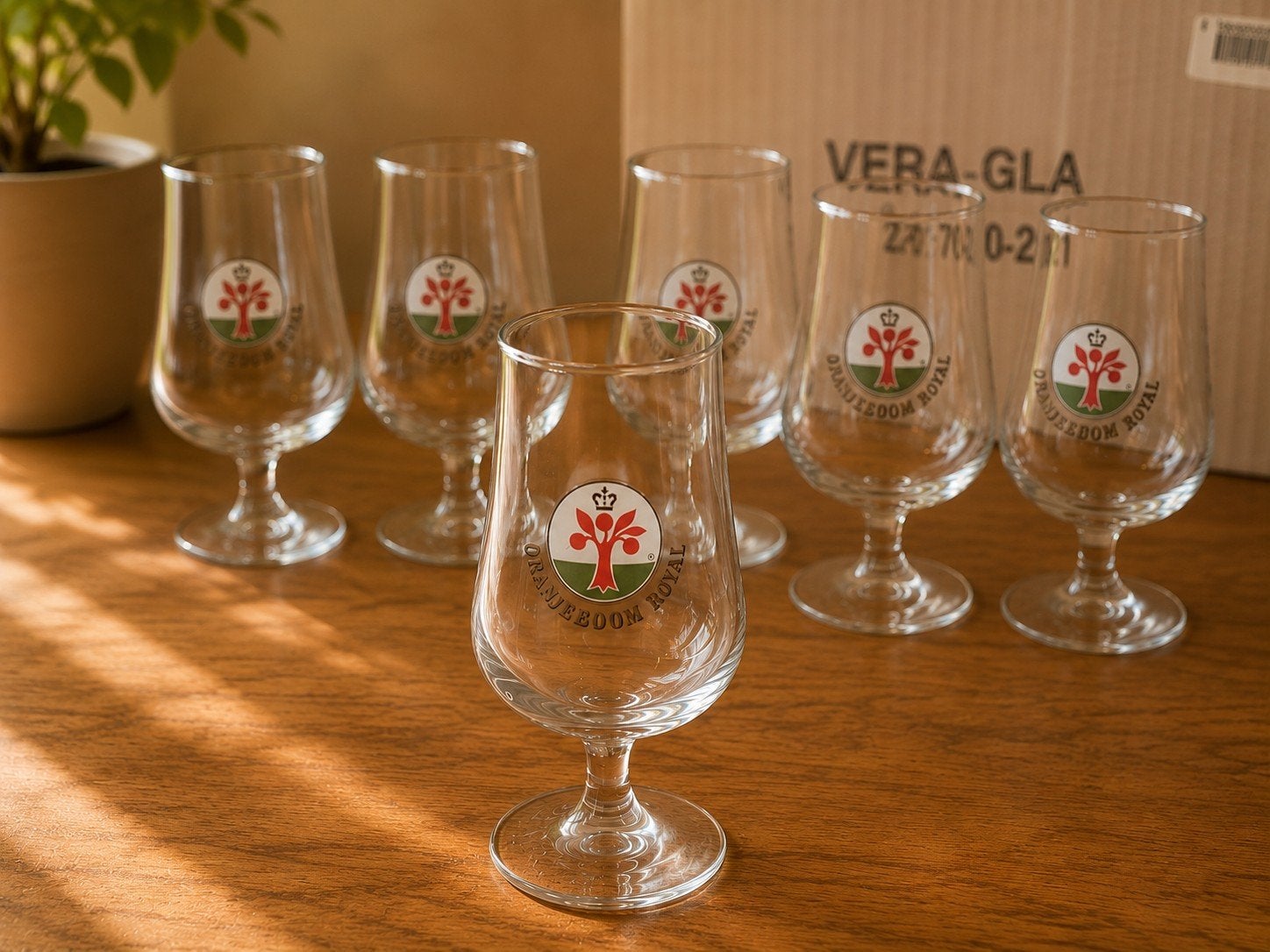 Set van 6 Oranjeboom Royal bierglazen, Antiek en Kunst, Ophalen of Verzenden