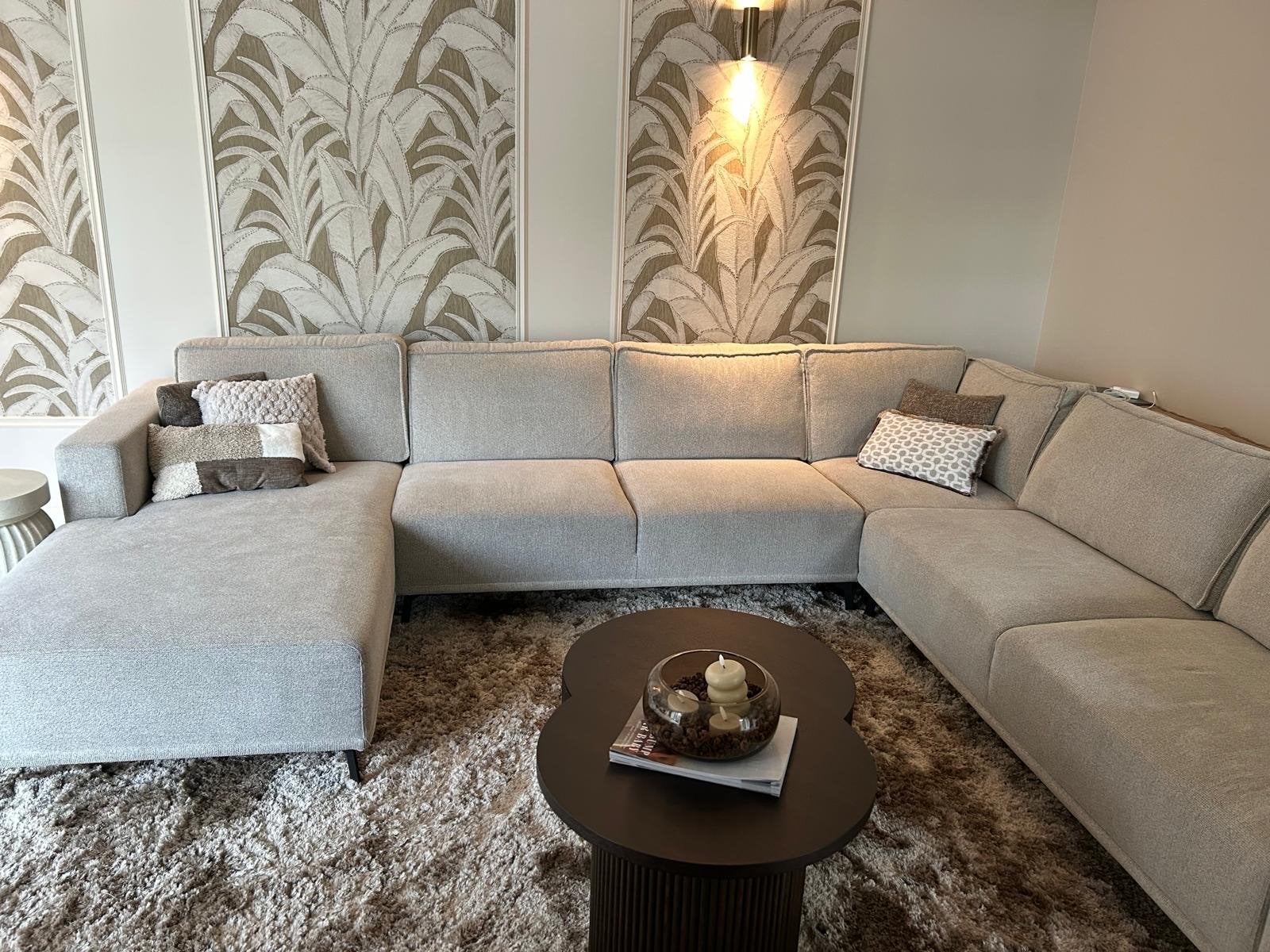 Zo goed als nieuwe beige hoekbank - Zen Lifestyle, Ophalen, 100 tot 125 cm, Hoekbank, 300 cm of meer