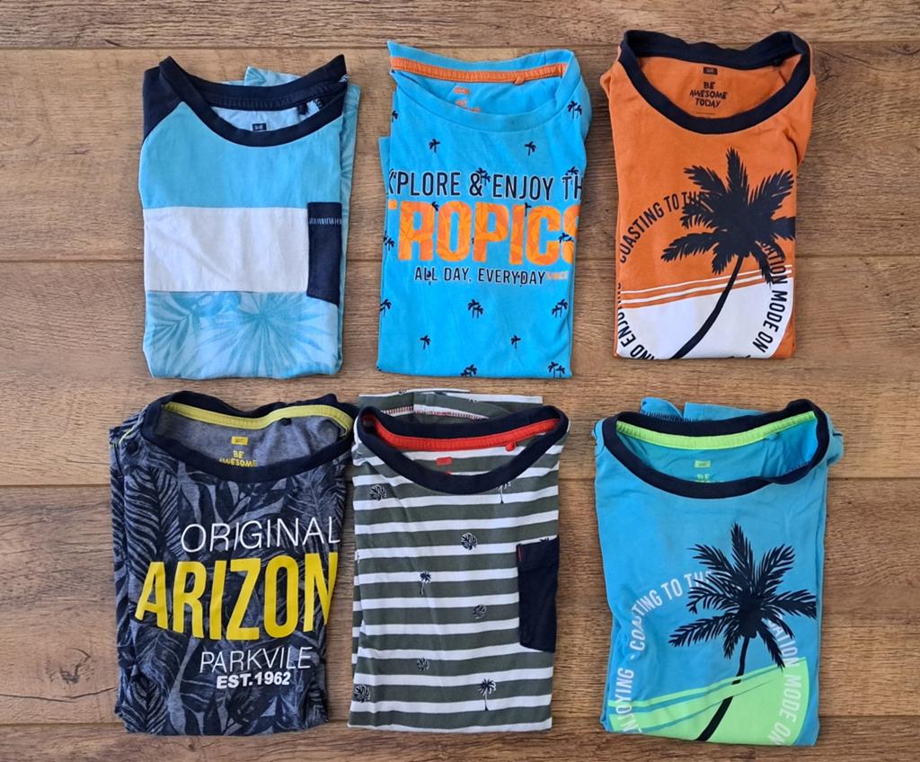 WE fashion tshirts 6x 134/140, Gebruikt, Ophalen of Verzenden, Shirt of Longsleeve, We Fashion