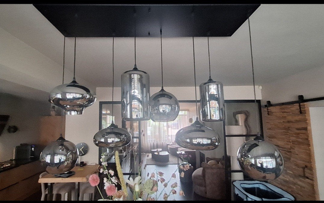 Lamp smokeyglas, Ophalen of Verzenden, Zo goed als nieuw, Minder dan 50 cm
