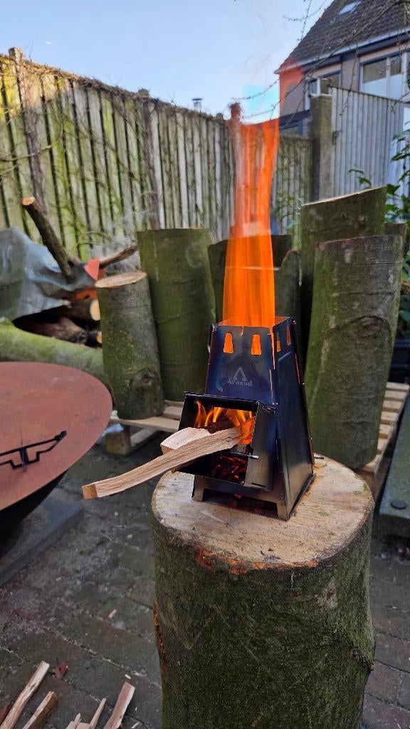 Titanium Firetower opvouwbare rocketstove By Arnaud, Ophalen of Verzenden, Gebruikt
