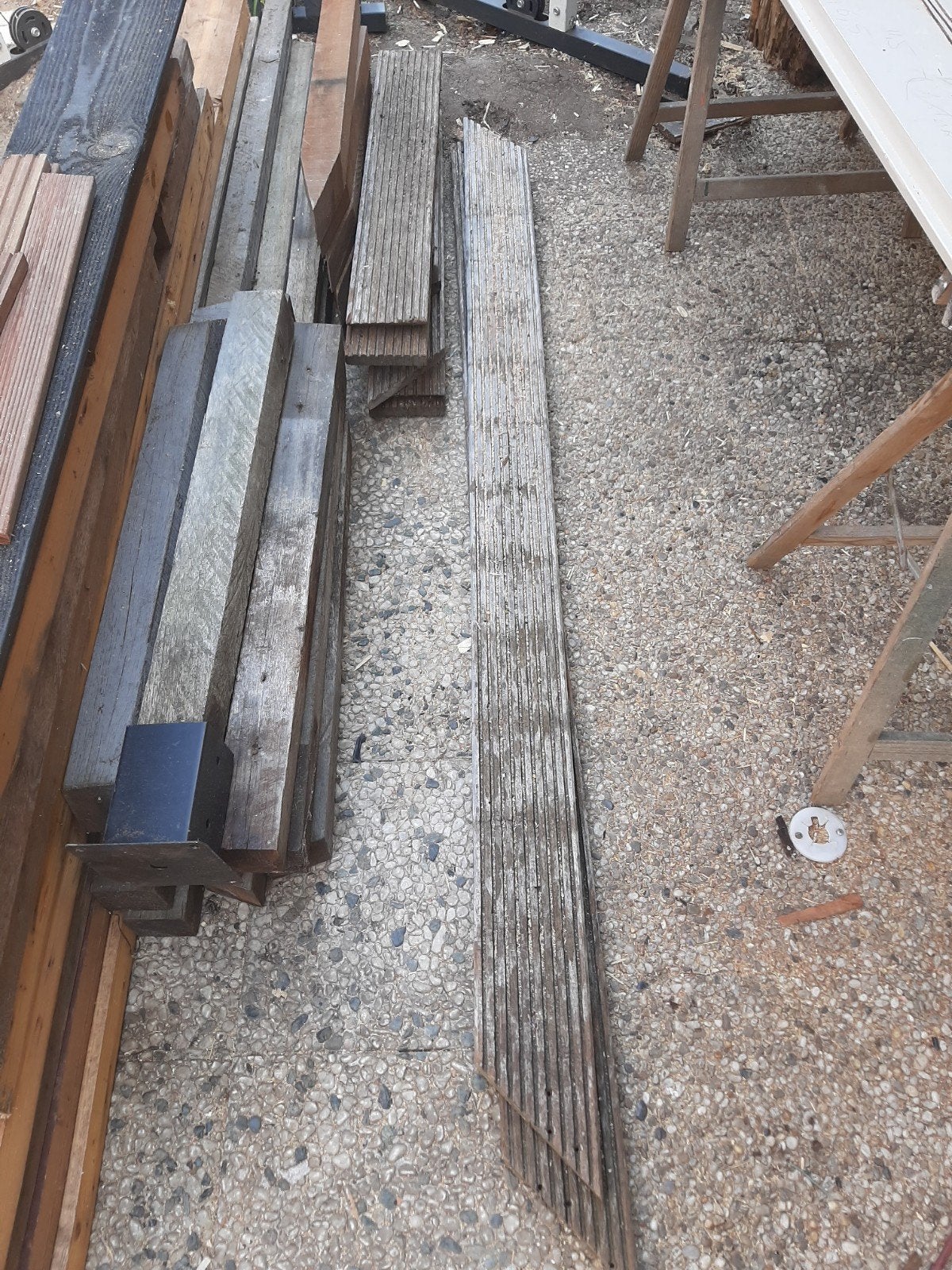 Hardhout Azobe: Palen, Piketten en Vlonderplanken, Ophalen, Gebruikt, Palen, Hardhout