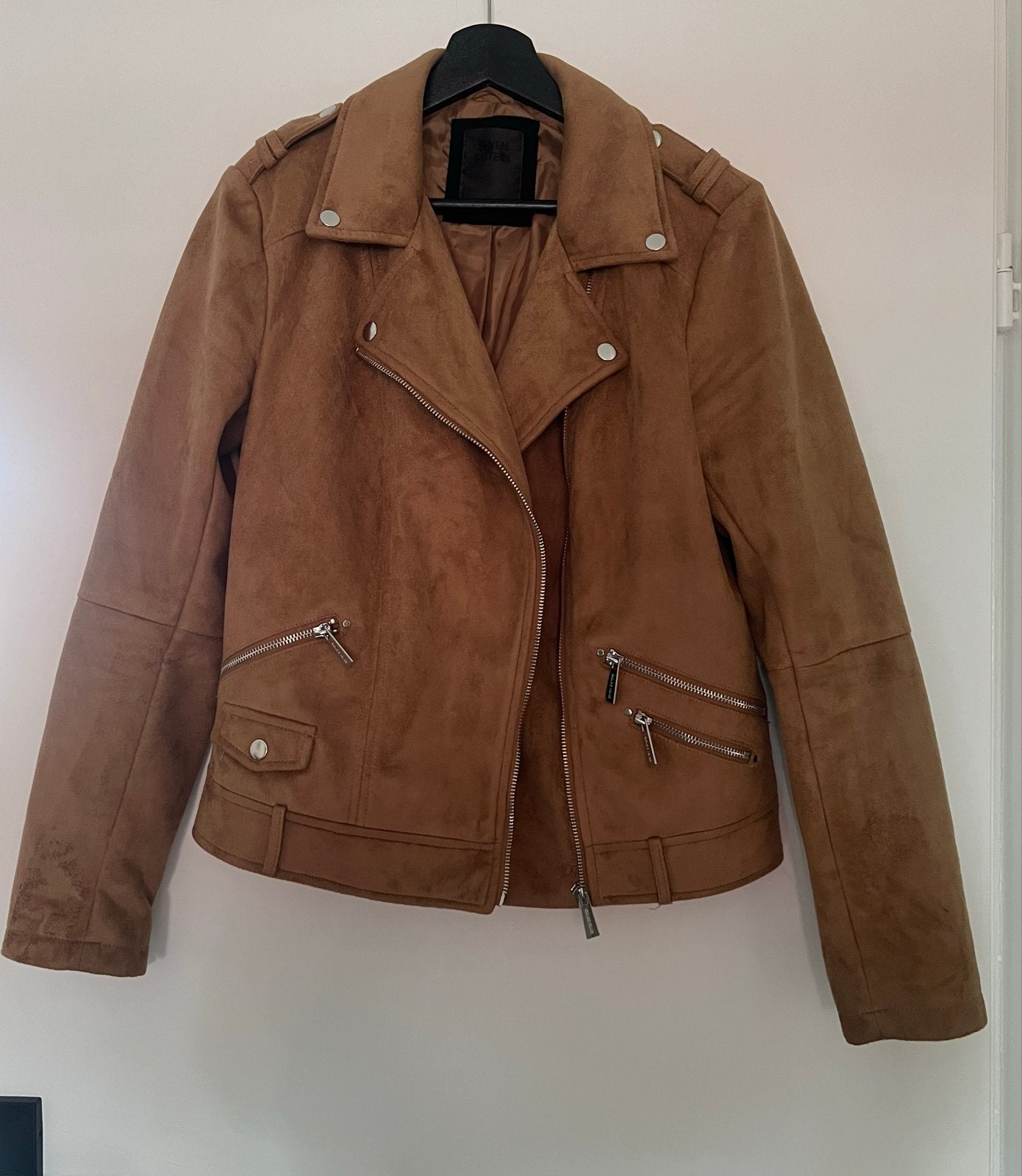 Seven Sisters suède look bikerjack - Nieuw, Maat XL, Ophalen, Nieuw, Maat 46/48 (XL) of groter, Bruin