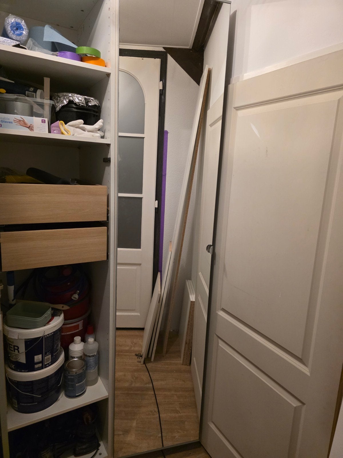 IKEA PAX VIKEDAL 50x229 spiegeldeur gebruikt, Ophalen, Gebruikt, 50 tot 75 cm, 200 cm of meer