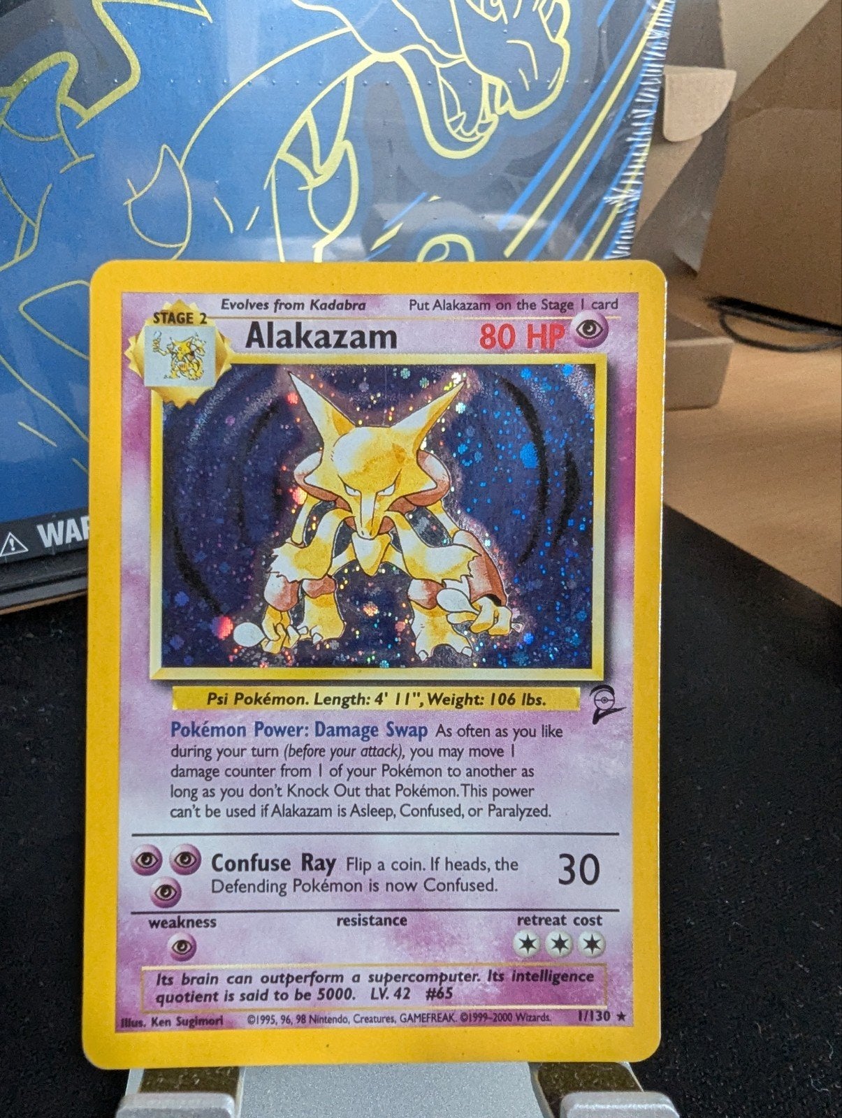 Alakazam 1/102 Base Set 2 Holo, Hobby en Vrije tijd, Verzamelkaartspellen | Pokémon, Ophalen of Verzenden, Gebruikt, Losse kaart
