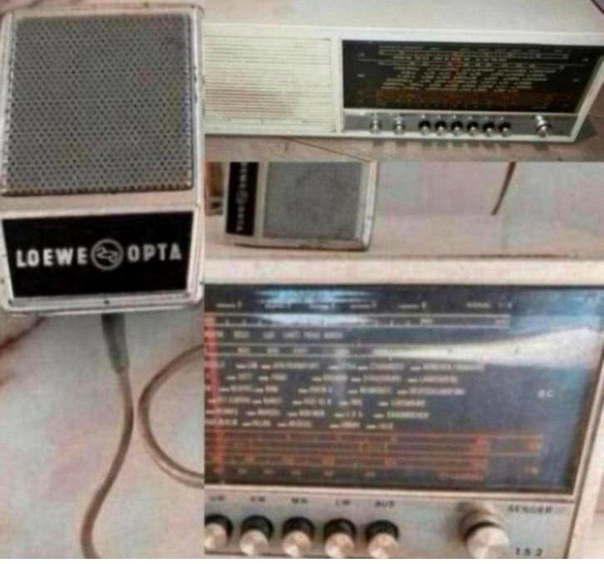 Vintage Loewe Opta R152 Radio + Loewe Opta microfoon ‘70-‘80, Ophalen of Verzenden, Gebruikt, Radio