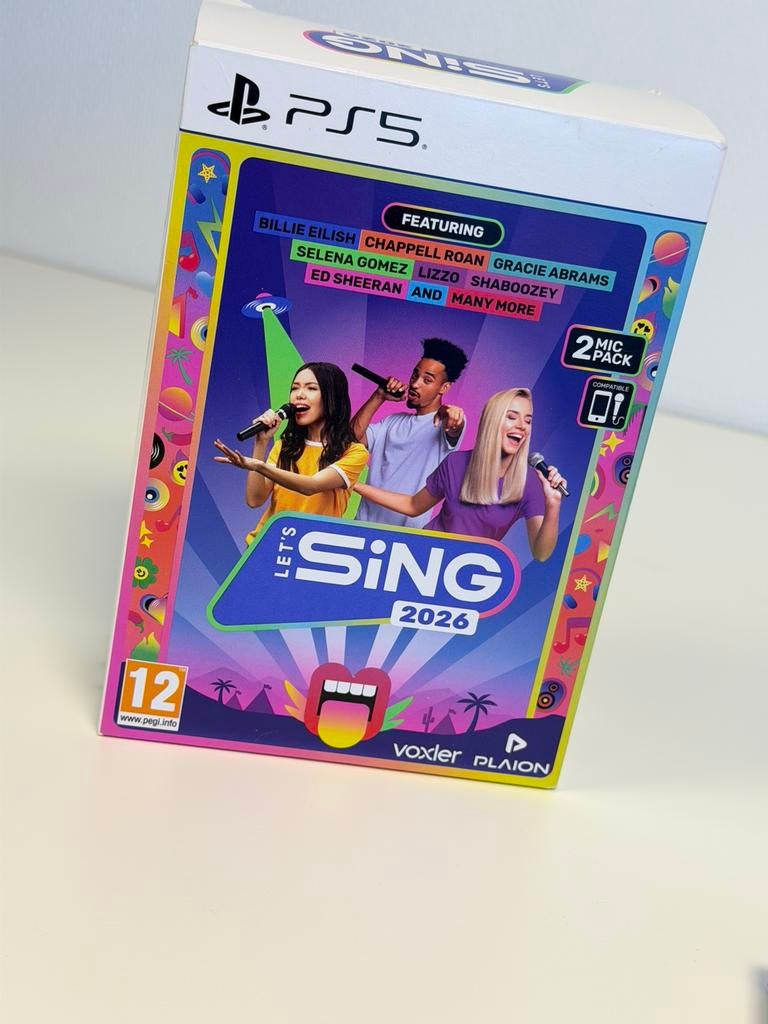 Let’s Sing 2026 PS5 + 2 Mic’s Microfoons NIEUW playstation 5, Muziek, 1 speler, Nieuw, Ophalen of Verzenden