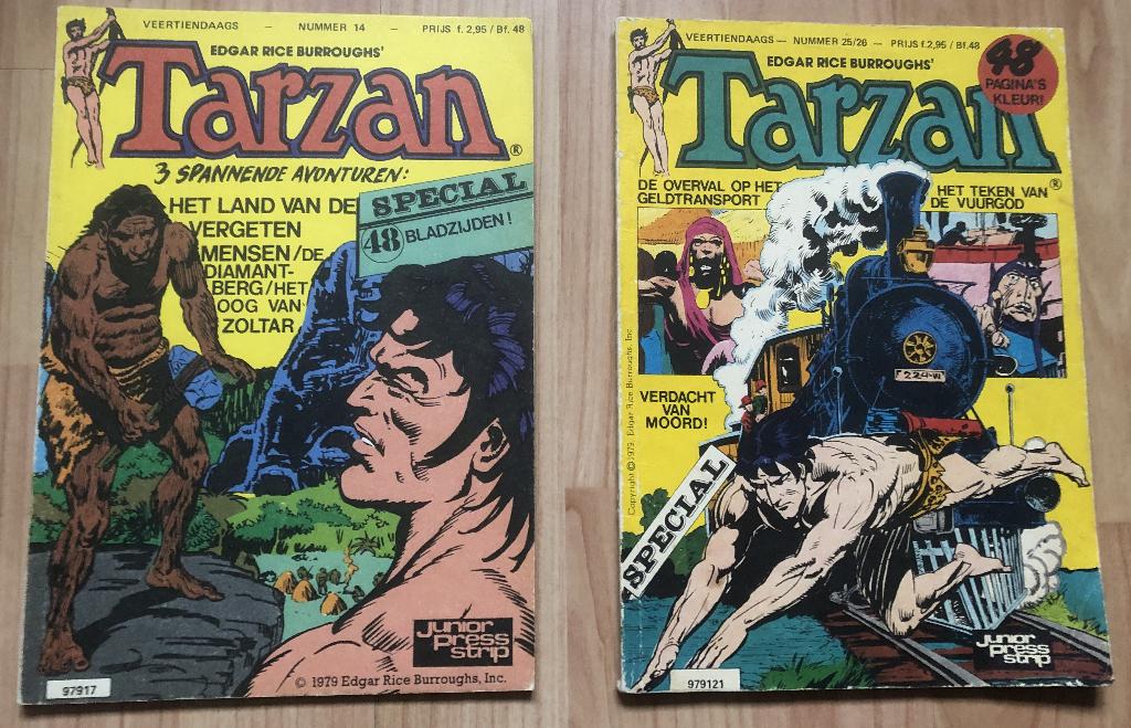 TARZAN - 1979 - 2 STRIPS - JUNIOR PRESS, Meerdere comics, Ophalen of Verzenden, Zo goed als nieuw, Europa