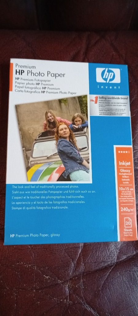 HP Premium Fotopapier Glanzend 10x15 cm 20 vel, Nieuw, Glanzend, Ophalen of Verzenden, 10 x 15 cm