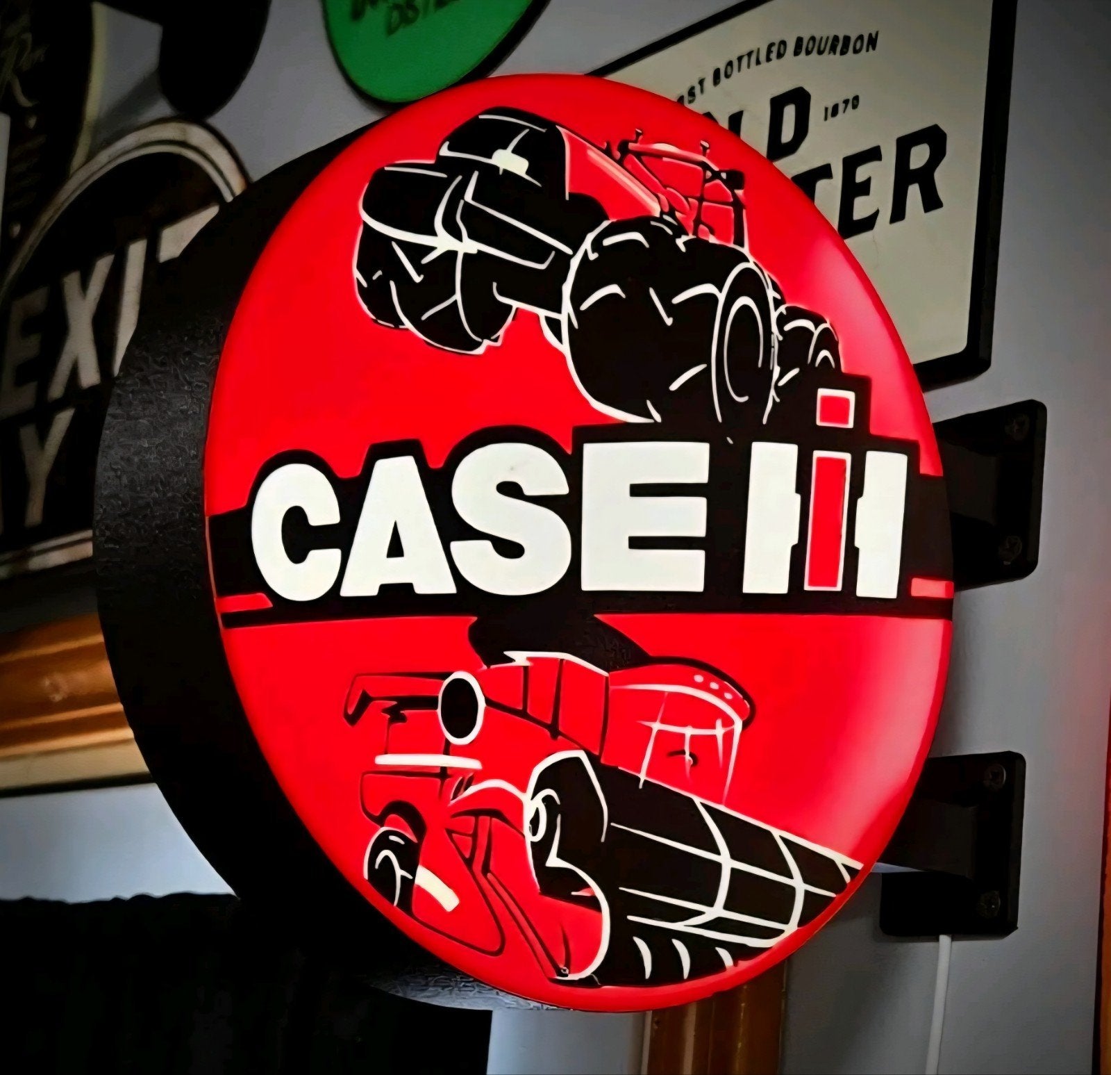 Dubbelzijdige LED Lichtbak Ø30cm - Case IH Tractor Logo, Ophalen of Verzenden, Nieuw