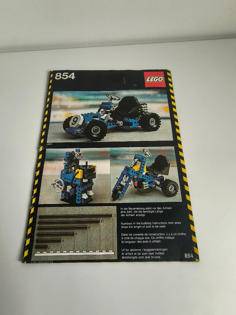 Vintage LEGO Technic set 854 Go-Kart en Motorfiets, Lego, Ophalen of Verzenden, Zo goed als nieuw, Technic