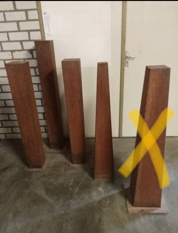 Cortenstaal sokkel voor plantenpotten, sculpturen en beelden, Ophalen