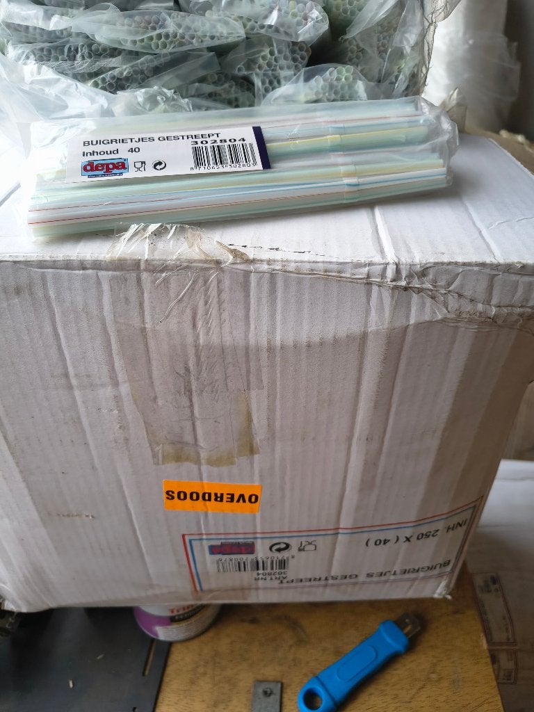 Plastic rietjes volle doos, Mvs, Nieuw, Mvs, Ophalen