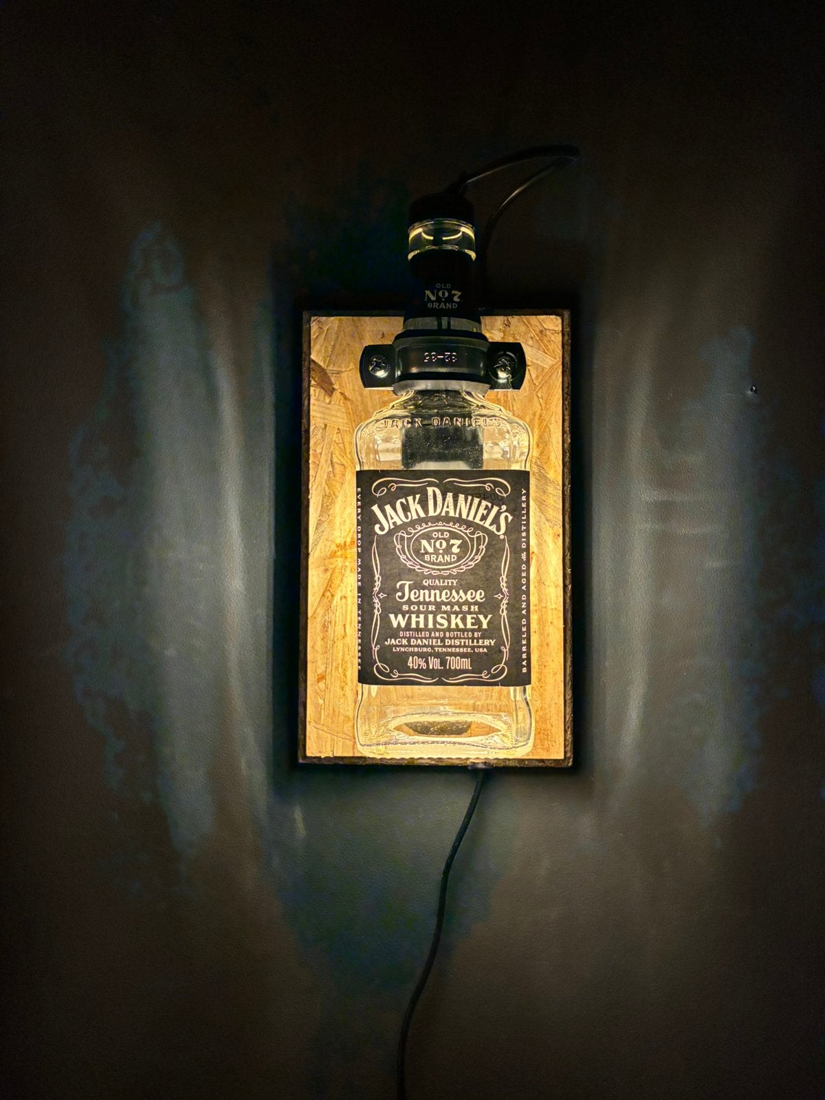 Jack Daniel’s wandlamp, Nieuw, Wandlamp, Glas, E27 (groot)