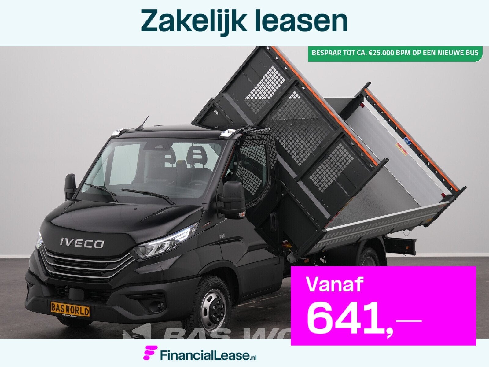 Iveco Daily 35C18 3.0L Driezijdige Kipper 180PK ACC LED Airc, Multifunctioneel stuurwiel, Stof, Euro 6, Iveco