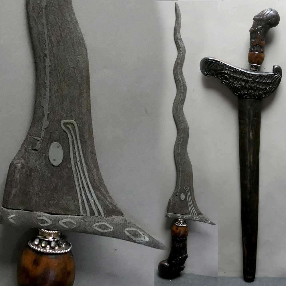 9 luk Keris uit Madura mooie schede symbolen KW2 Java Indie, Ophalen of Verzenden