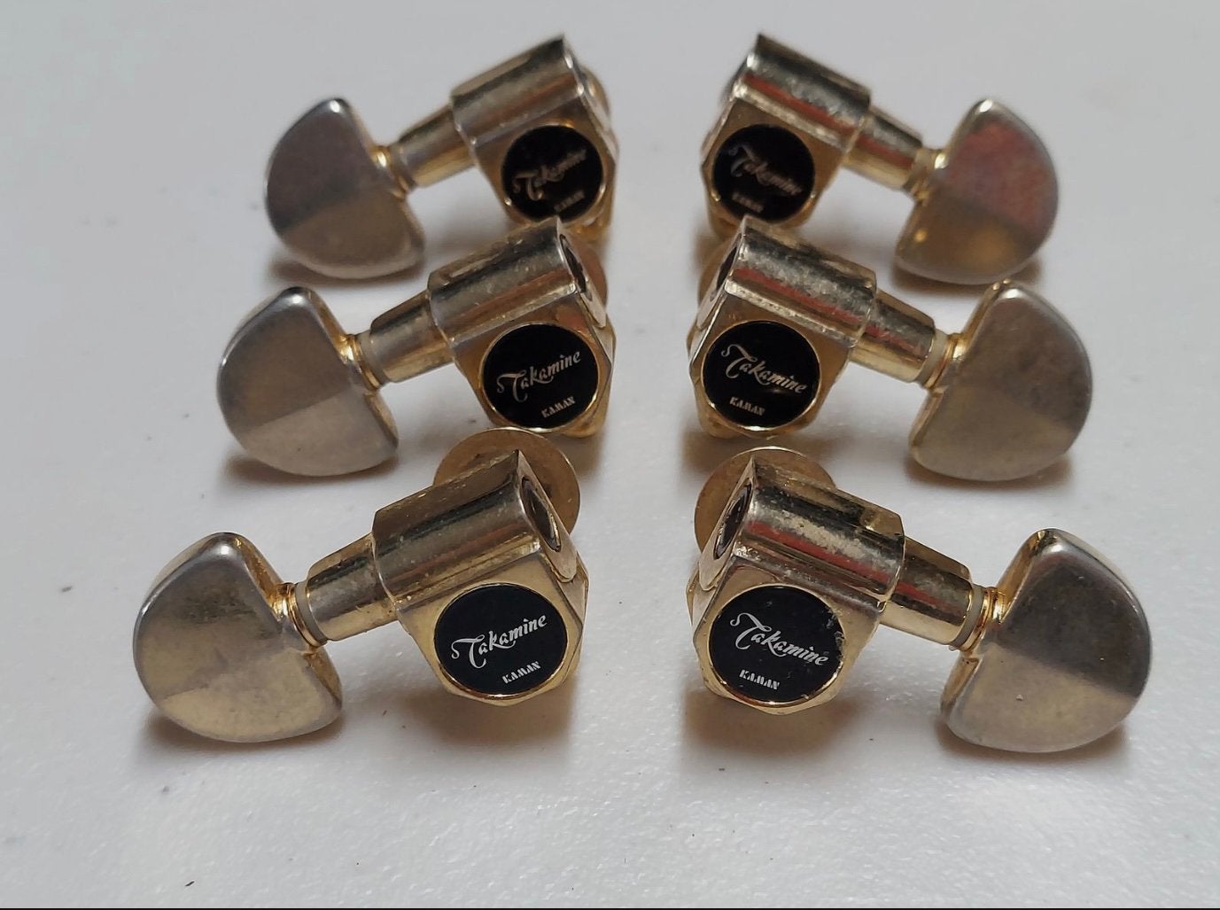ZOEK: Takamine tuners 3 links 3 rechts goudkleurig, Muziek en Instrumenten, Instrumenten | Onderdelen, Ophalen of Verzenden, Gebruikt