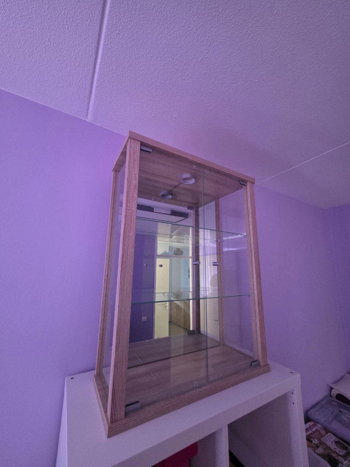 Vitrininekast hang met verlichting, Ophalen, Rechthoekig, 50 tot 75 cm, Minder dan 100 cm