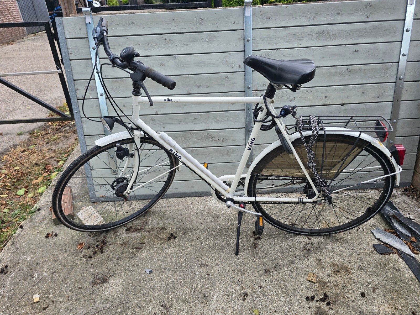 King fiets - Wit, Gebruikt collectors item, Ophalen, Gebruikt, Overige merken, Versnellingen