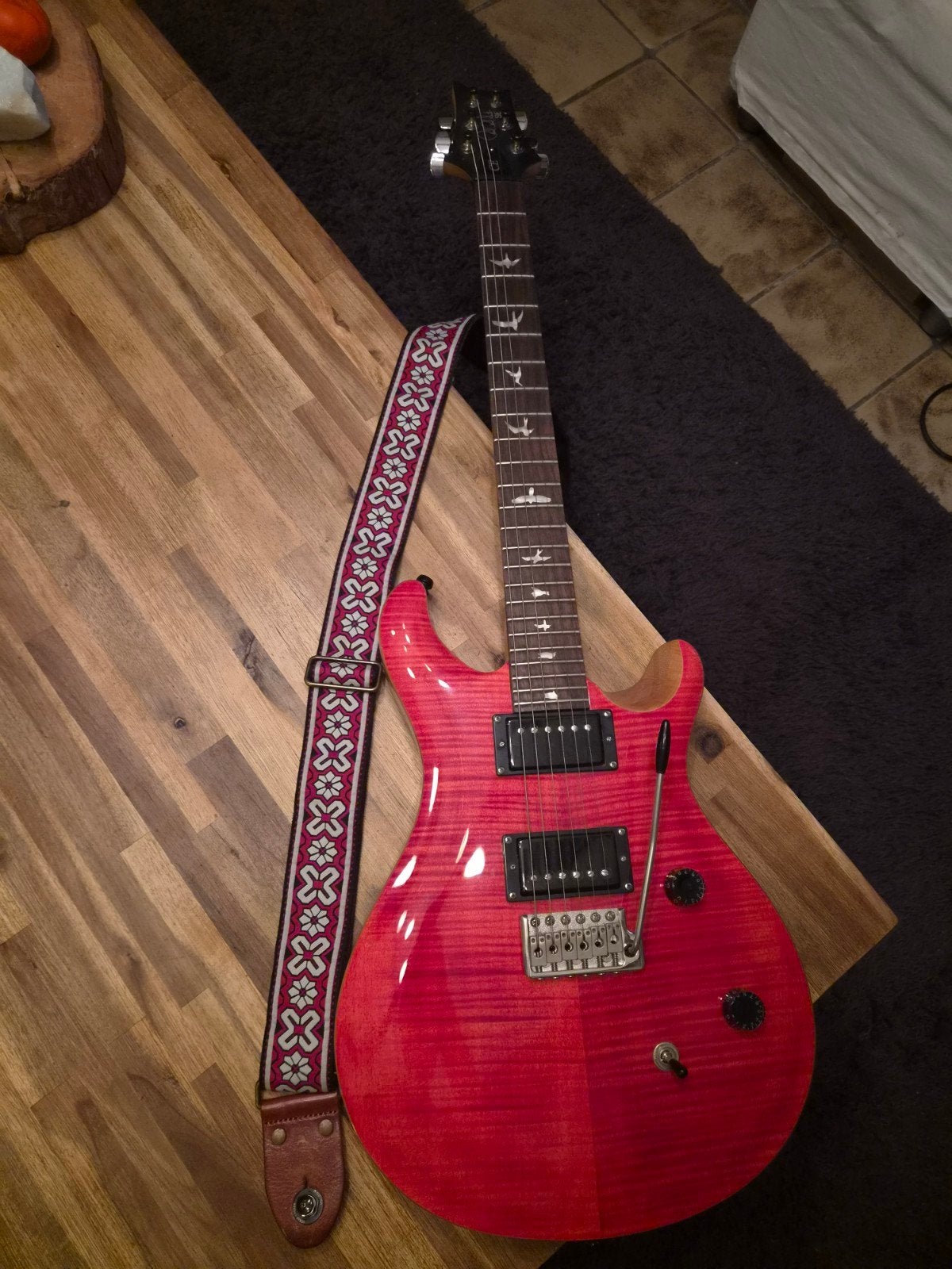 PRS SE CE 24 Blood Orange "Met upgrades" ZGAN,  eerst €700, Ophalen, Zo goed als nieuw, Solid body, Paul Reed Smith