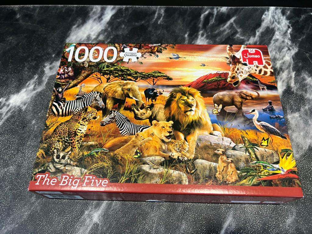 Jumbo puzzel 1000 stukjes Big Five, Ophalen of Verzenden, 500 t/m 1500 stukjes, Zo goed als nieuw