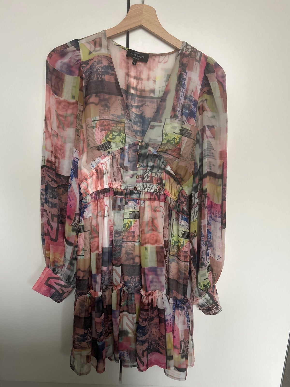 Nikkie by Kate Moss jurk maat 34, Meerkleurig, Ophalen of Verzenden, Zo goed als nieuw, Maat 34 (XS) of kleiner