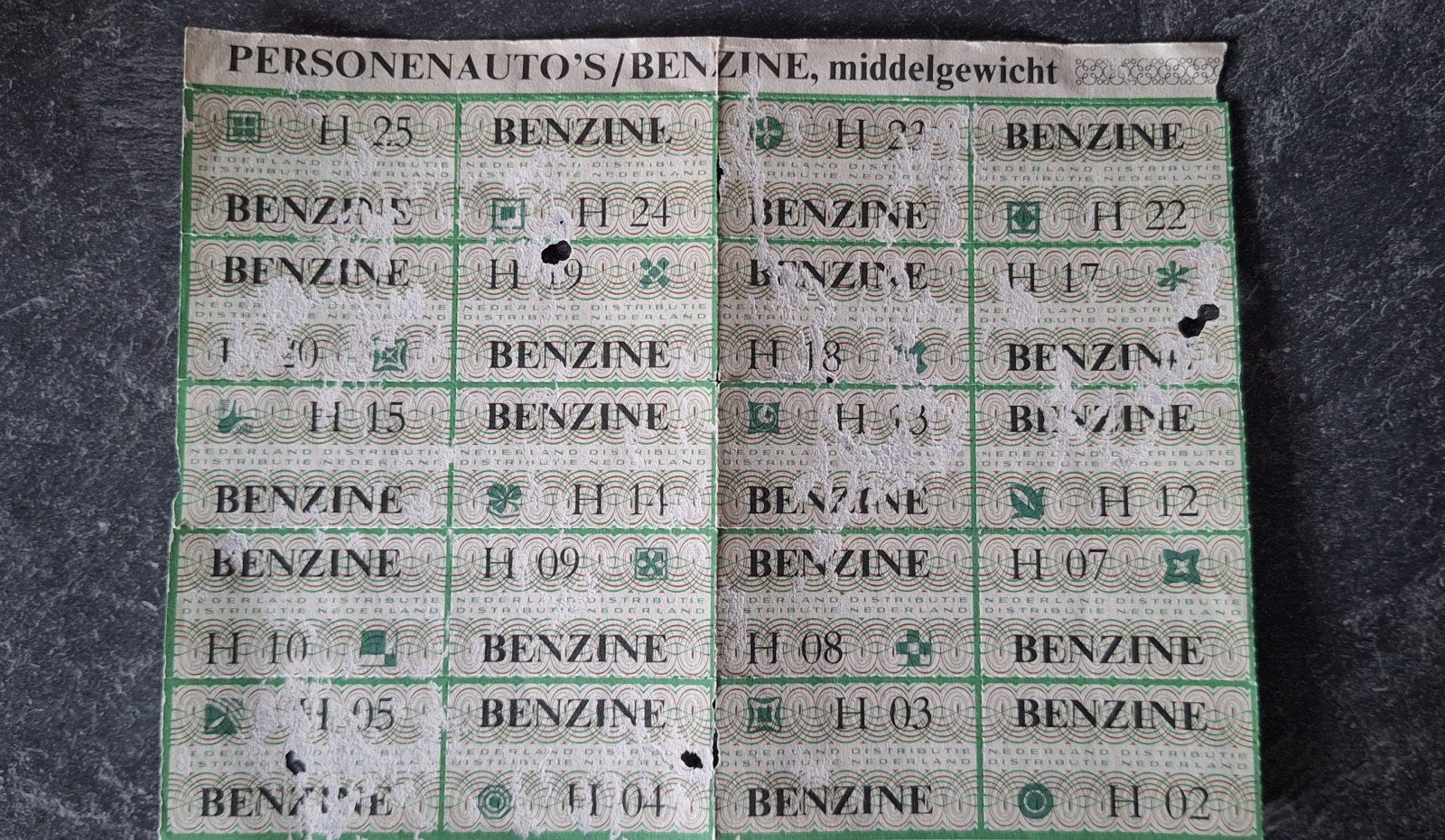 Benzinebonnen uit 1973 - Historisch document, Verzamelen, Overige Verzamelen, Ophalen of Verzenden