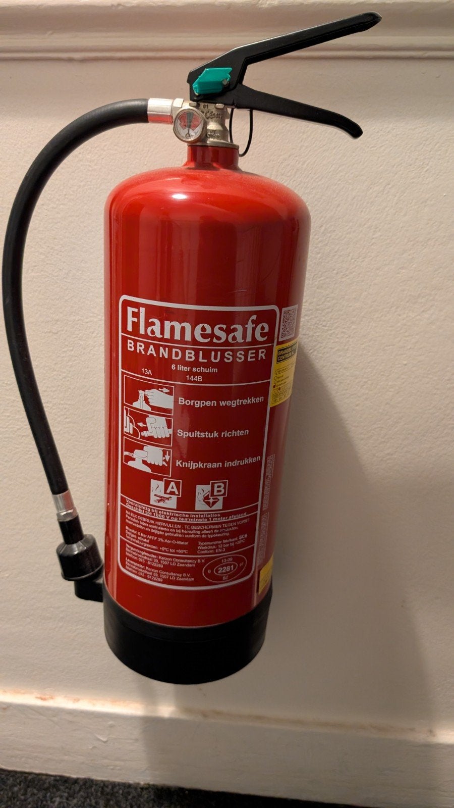 Flamesafe brandblusser - gekeurd en onderhouden, Ophalen, Brandblusser